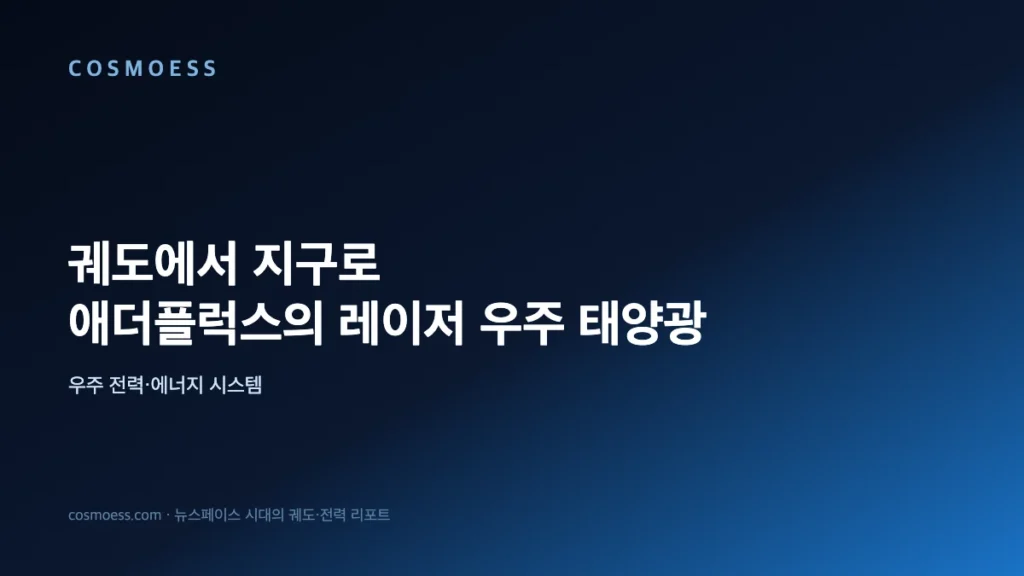 궤도에서 지구로: 애더플럭스가 레이저에 실어 보내는 우주 태양광