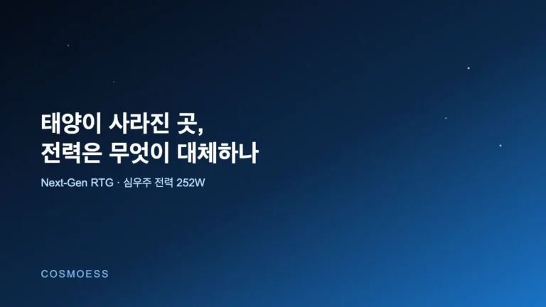 태양에서 멀어질수록 전력은 무엇으로 대체되는가 — Next-Gen RTG 252W의 의미