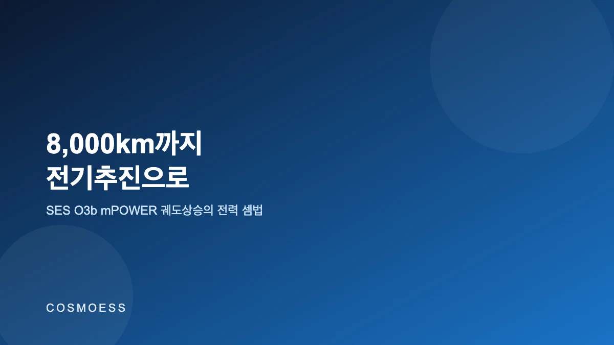 SES O3b mPOWER 궤도상승의 전력 셈법